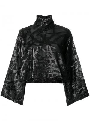 Укороченная блузка с рукавами-кимоно Federica Tosi. Цвет: чёрный