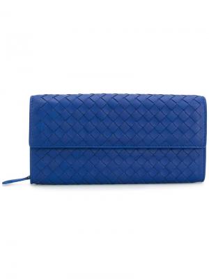 Woven flap purse Bottega Veneta. Цвет: синий