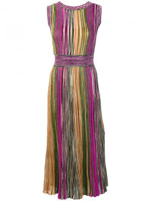 Приталенное платье с круглым вырезом Missoni. Цвет: многоцветный