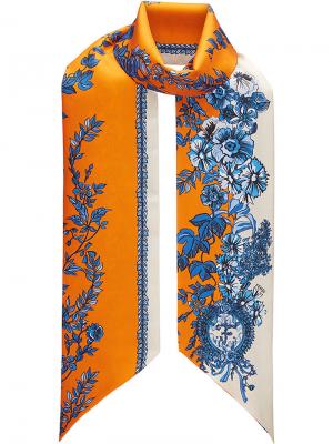 Удлиненный шарф Heritage Fendi. Цвет: жёлтый и оранжевый