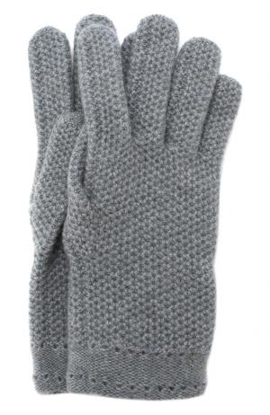 Вязаные перчатки из кашемира Inverni. Цвет: светло-голубой