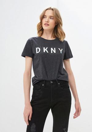 Футболка DKNY. Цвет: серый