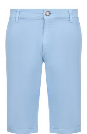 Хлопковые шорты с карманами Dirk Bikkembergs. Цвет: голубой
