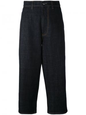 Укороченные широкие джинсы Marni. Цвет: синий