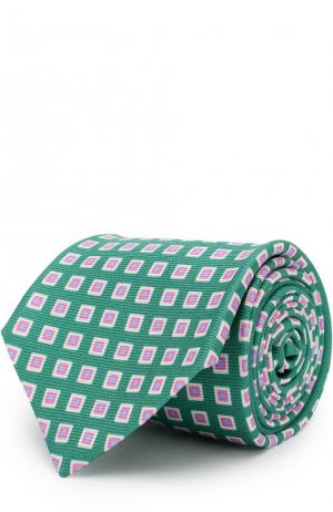 Шелковый галстук Kiton. Цвет: зеленый