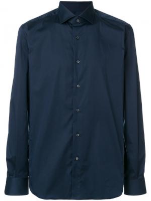 Классическая рубашка Xacus. Цвет: синий