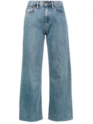 Широкие укороченные джинсы Simon Miller. Цвет: синий
