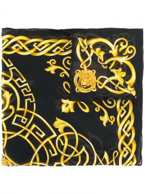 Шейный платок Celtic Baroque Medusa Versace. Цвет: чёрный