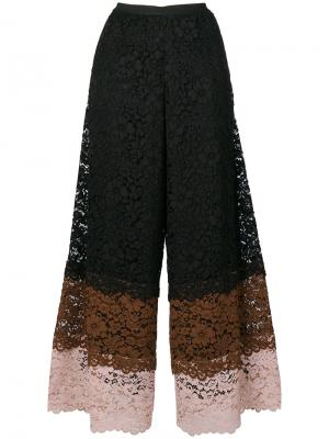 Кружевные укороченные брюки Antonio Marras. Цвет: чёрный