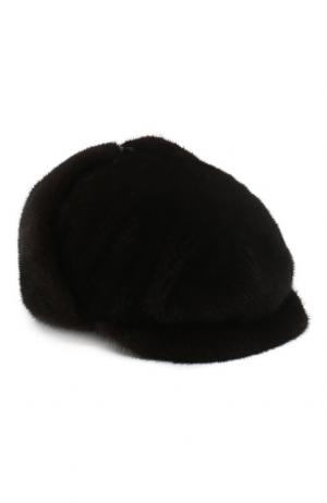 Норковая кепка Киприано FurLand. Цвет: черный