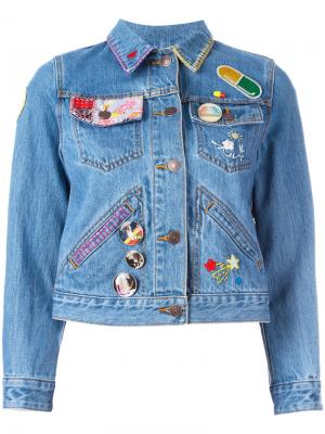 Джинсовая куртка с вышивкой Marc Jacobs. Цвет: синий