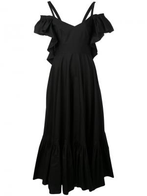 Длинное платье Alberta Ferretti. Цвет: чёрный