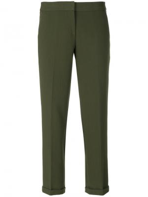 Укороченные брюки строгого кроя Michael Kors. Цвет: зелёный