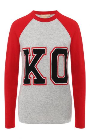 Кашемировый пуловер с логотипом бренда Michael Kors Collection. Цвет: красный