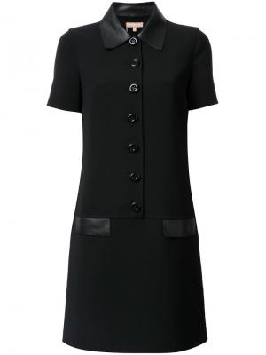 Платье-рубашка с короткими рукавами Michael Kors Collection. Цвет: чёрный