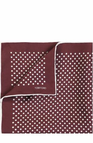 Шелковый платок с принтом Tom Ford. Цвет: бордовый