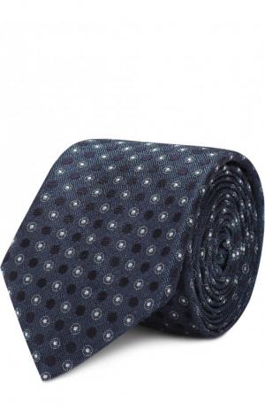 Шелковый галстук с узором Dolce & Gabbana. Цвет: бирюзовый