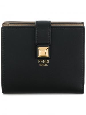 Складной кошелек-визитница Fendi. Цвет: чёрный