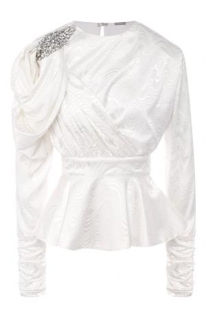Приталенная блуза с декоративной отделкой Dodo Bar Or. Цвет: белый