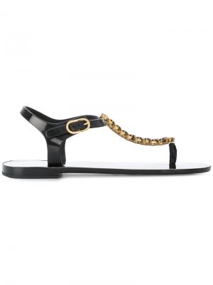Пляжные сандалии Dolce & Gabbana. Цвет: чёрный