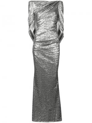 Платье Konica Talbot Runhof. Цвет: металлический