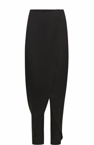 Шелковые укороченные брюки Giorgio Armani. Цвет: черный