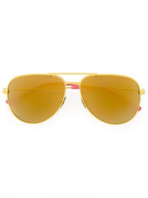 Солнцезащитные очки Classic 11 Surf Saint Laurent Eyewear. Цвет: жёлтый и оранжевый
