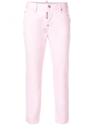 Cropped jeans Dsquared2. Цвет: розовый и фиолетовый