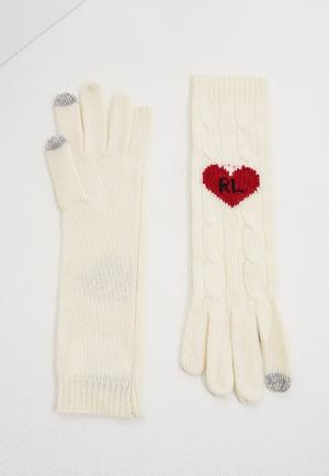 Перчатки Polo Ralph Lauren. Цвет: белый