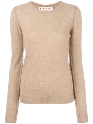 Кашемировый свитер Marni. Цвет: телесный