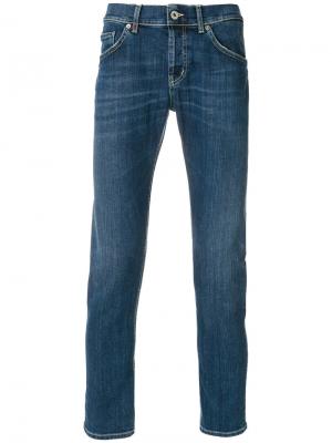 Классические джинсы скинни Dondup. Цвет: синий