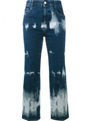 Укороченные джинсы тай-дай Stella McCartney. Цвет: синий