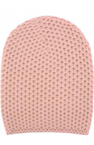 Кашемировая шапка фактурной вязки Loro Piana. Цвет: розовый
