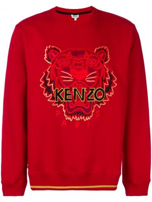 Толстовка Tiger Kenzo. Цвет: красный