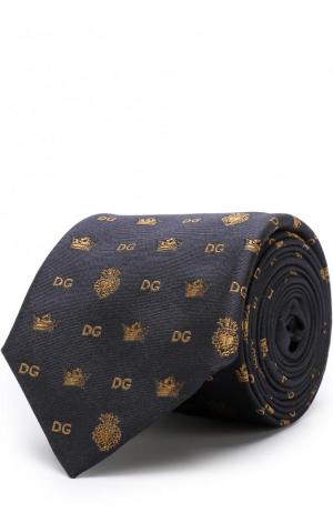 Шелковый галстук Dolce & Gabbana. Цвет: темно-синий