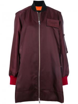 Длинная куртка-бомбер Calvin Klein 205W39nyc. Цвет: коричневый