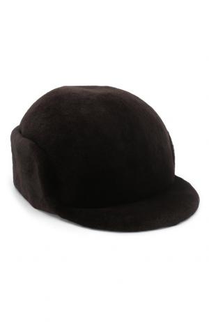 Норковая кепка Kussenkovv. Цвет: темно-коричневый