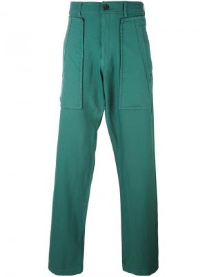 Классические брюки Comme Des Garçons Shirt. Цвет: зелёный