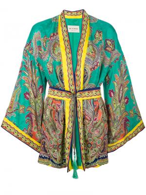 Paisley-print kimono jacket Etro. Цвет: зелёный