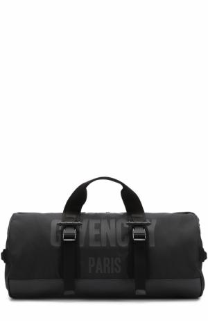 Текстильная дорожная сумка с плечевым ремнем Givenchy. Цвет: черный