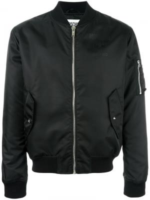 Куртка бомбер с логотипом Moschino. Цвет: чёрный