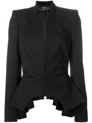Пиджак с баской и вырезной деталью Alexander McQueen. Цвет: чёрный