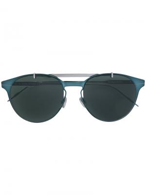 Солнцезащитные очки в круглой оправе Dior Eyewear. Цвет: синий