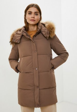 Куртка утепленная Moki. Цвет: коричневый