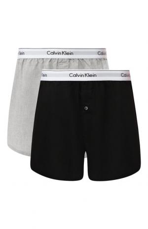 Комплект из двух хлопковых боксеров свободного кроя Calvin Klein Underwear. Цвет: черный