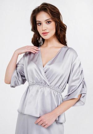 Блуза Sana.moda. Цвет: серебряный