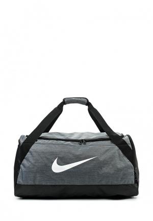Сумка спортивная Nike. Цвет: серый