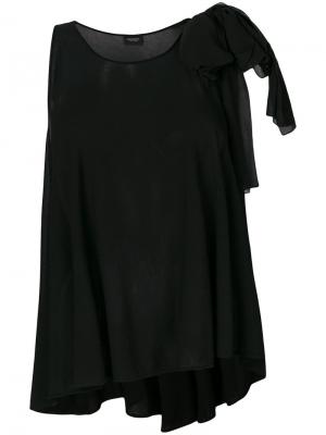 Блузка с завязкой на плече Giambattista Valli. Цвет: чёрный