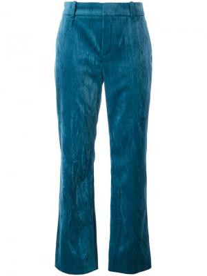 Прямые брюки с эффектом помятости Lanvin. Цвет: синий