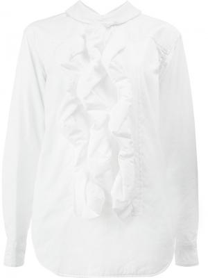 Рубашка с рюшами Comme Des Garçons. Цвет: белый